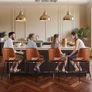 Bar Stool PU Leather Set of 3 Counter Height Swivel Stools, Modern PU Leather Counter Barstool with Backrest and Metal Legs, Armless Bar Chair Image 4