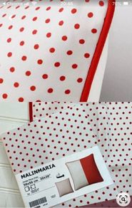 IKEA Malinmaria 50 cm by 50'cm Orange Polka Dot Cushion covers ( 2 ) - Brand new