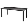 Garden Table Black 190x90x74 cm Aluminium and Glass Image 4