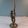 Antique White Metal Dragon Candlestick Image 6