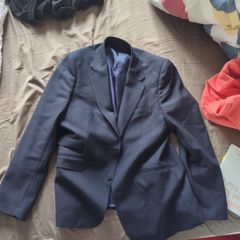 suit: Douglas Hayward; marine blue; top only