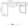 Ikea Micke Desk White, 2 Drawer Image 6