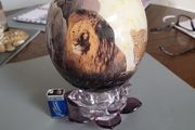 Ostrich egg hand painted