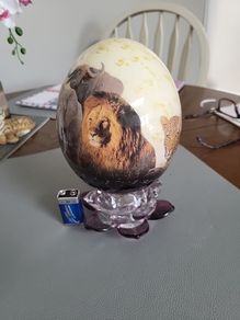 Ostrich egg hand painted