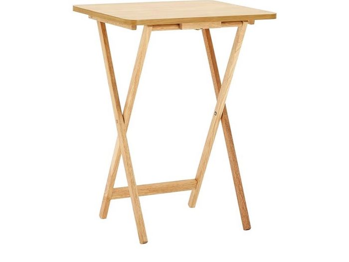 Housewares Snack Table, 65 x 49 x 39 cm Rubberwood