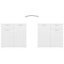 Sideboard White 160x36x75 cm Chipboard Image 4