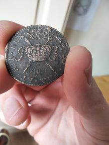 April 1690 Gunmoney Halfcrown Full Hair