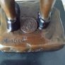 Smoking Boy - Cold Painted Bronze, Marble, Signed Image 10