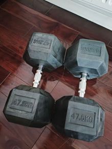 Brand new 47.5 KG Hex Dumbell set
