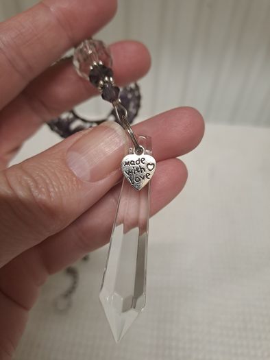 Amethyst Handmade Tree of Life Crystal Suncatcher