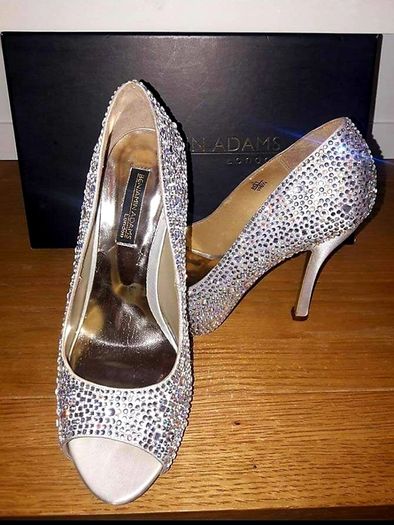 Benjamin Adams Silver leather shoes.