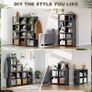 12 Cube Storage Unit Book shelf,DIY Bookcase, Multi-Use Open Storage Shelves for Bedroom, Living Room,Office,Closet, Black Cubicle Rack Image 3