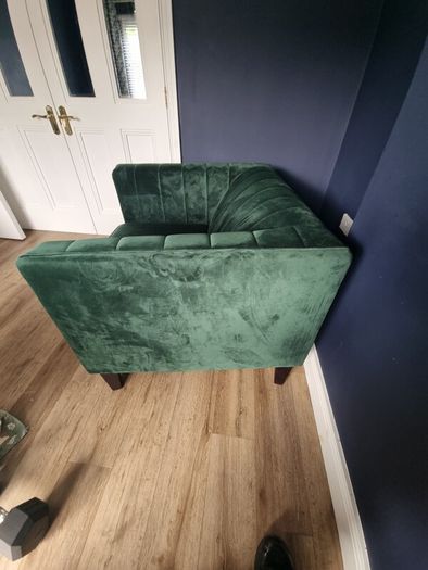 Green Fabric Loveseat