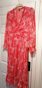 Summer Dress size 16  shein xl elasticated waist at back