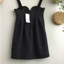 Zara strappy black dress with rhinestone buttons Image 4