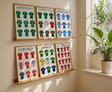 Irish Gaelic Football and Hurling GAA County Poster, A History of each County