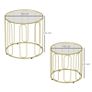 Elliptical Cut-Out Nesting Tables - Gold-Tone Image 3