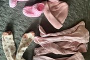 bundle baby girl tights leggings hats knitted 62 68 0-3 month