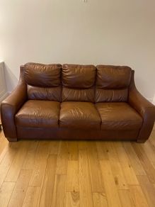 Italian Leather 3 seater Sofa