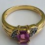18ct Gold Pink Sapphire & Diamond Ring Image 4