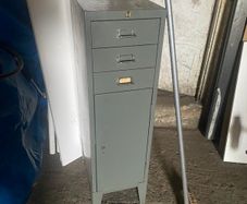 Mid century bisley metal cabinet on legs