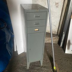 Mid century bisley metal cabinet on legs