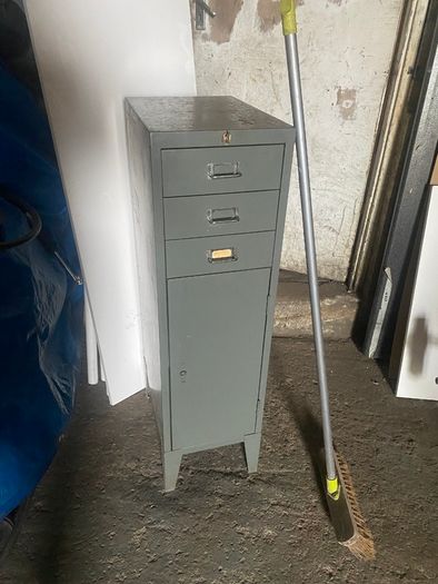 Mid century bisley metal cabinet on legs