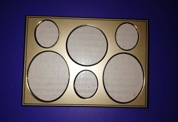 New Gold Metal Multiple Photo Frame