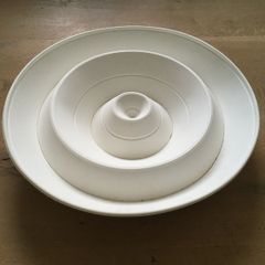 Vintage large fruit bowl modernist style