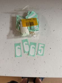 25mm adhesive numbers and symbols