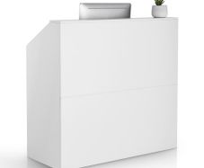 Reception Desk, 46.46 x 19.69 x 43.90 in Rectangular Front Counter Table, Office Reception Desk, Retail Counter and Front Reception Counter