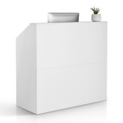 Reception Desk, 46.46 x 19.69 x 43.90 in Rectangular Front Counter Table, Office Reception Desk, Retail Counter and Front Reception Counter