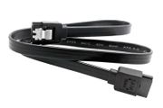 3 X Black SATA Data Cable 39Cm 6Gb/S Straight/Straight with Locking Latch (Brand New/Warranty)