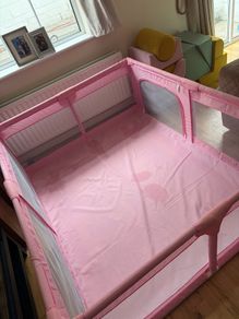 Large pink playpen