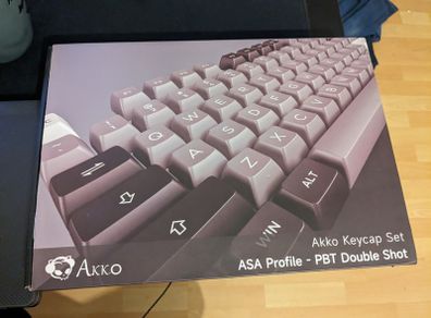 Akko Black and Silver ASA Profile PBT Keycaps set