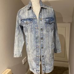 Coat long denim