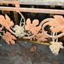 This is an old wrought iron, console table Image 4