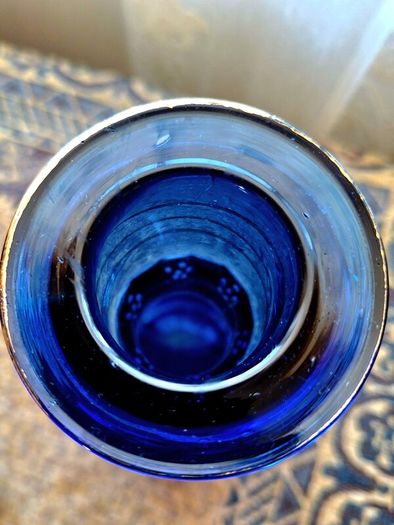 Vintage cobalt blue decorative vase