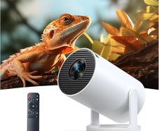 Mini Projector 1080P FHD 4K Supported, Portable Projector with Android 11 OS, WiFi 6 & Bluetooth 5.0, 300 ANSI Lumens, Auto Vertical Keystone, HiFi Speaker for Home Entertainment