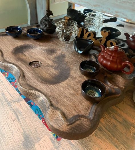 Elegant Wooden Tea Table for Chinese Tea Ceremony