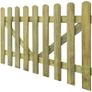 Picket Fence Gate 2 pcs Impregnated Wood 300x100 cm Image 4