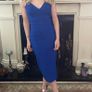 Designer Royal Blue Midi Dress Image 2
