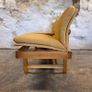 Mid Century Modern Seat Bank in Original Yellow Upholstery Image 6
