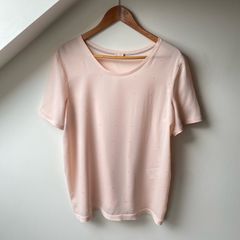 Marc Cain Mixed Media Embellished Top Rose Pink Rhinestone UK16