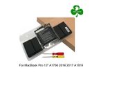 Replacement Battery For Apple MacBook Pro 13 A1706 2016 2017 A1819 4314mAh New