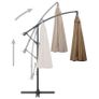 Hanging Parasol Taupe 3 m Aluminium Pole Image 3