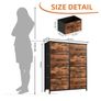 Chest of Drawers for Bedroom with 8 Drawers, Wide Storage Organiser Fabric Dresser for Closet Nursery Bedside Living Room Laundry Entryway Hallway, Wood Grain Print Image 3