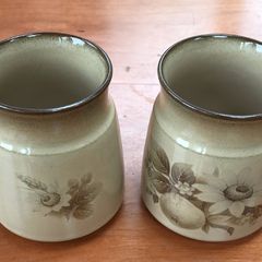 Vintage Pair of Denby Mugs, "Memories"Range