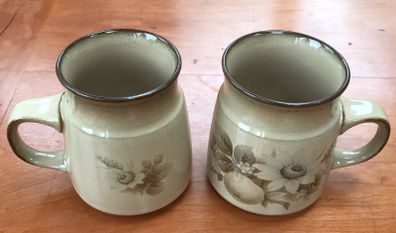 Vintage Pair of Memories Range Denby Mugs(slightly damaged)