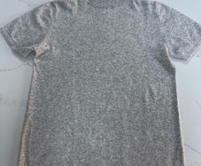 Ladies short sleeve turtleneck wool/cashmere